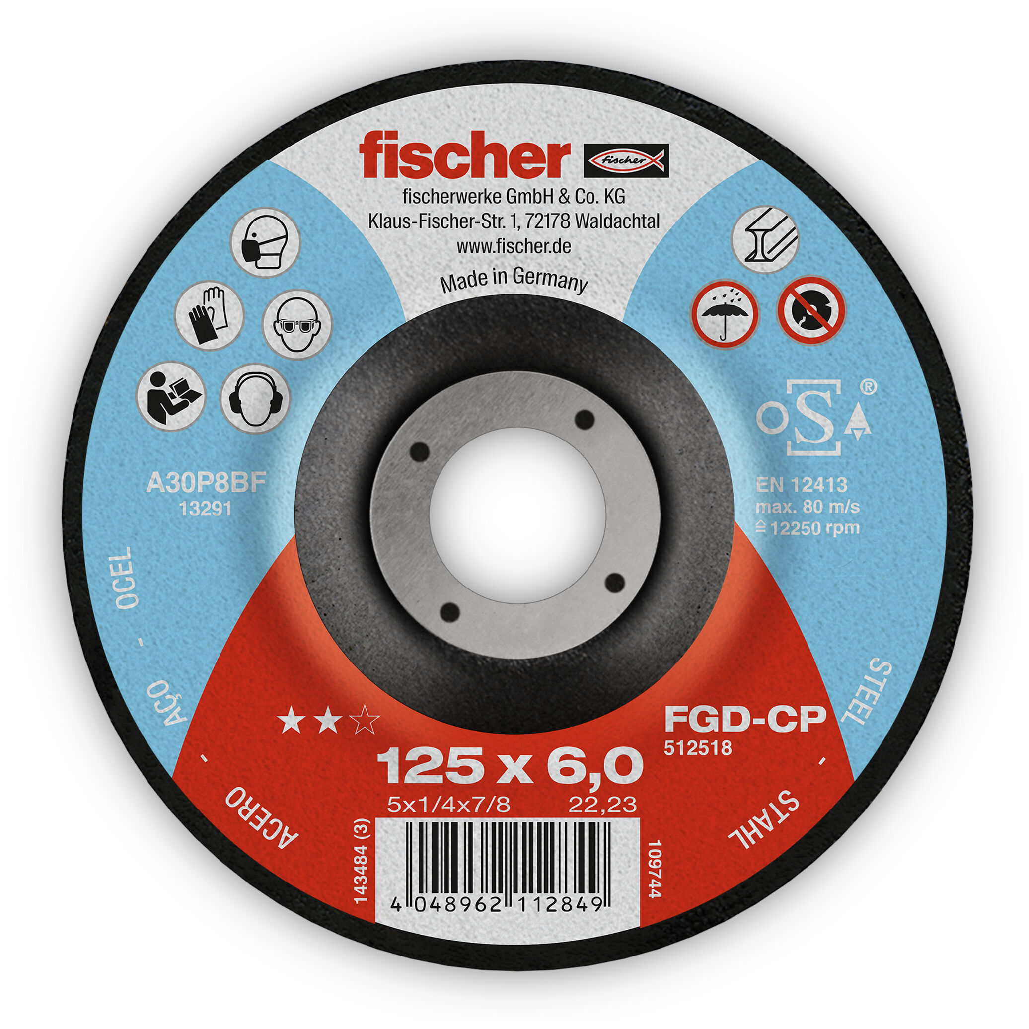 fischer grinding dis FGD-CP 125 x 6.0 x 22.23 carbon